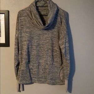 Athleta Grey cowlneck top